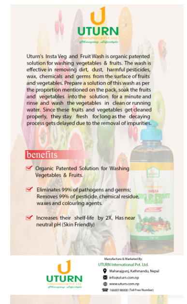Uturn's Insta Veg and Fruit Wash