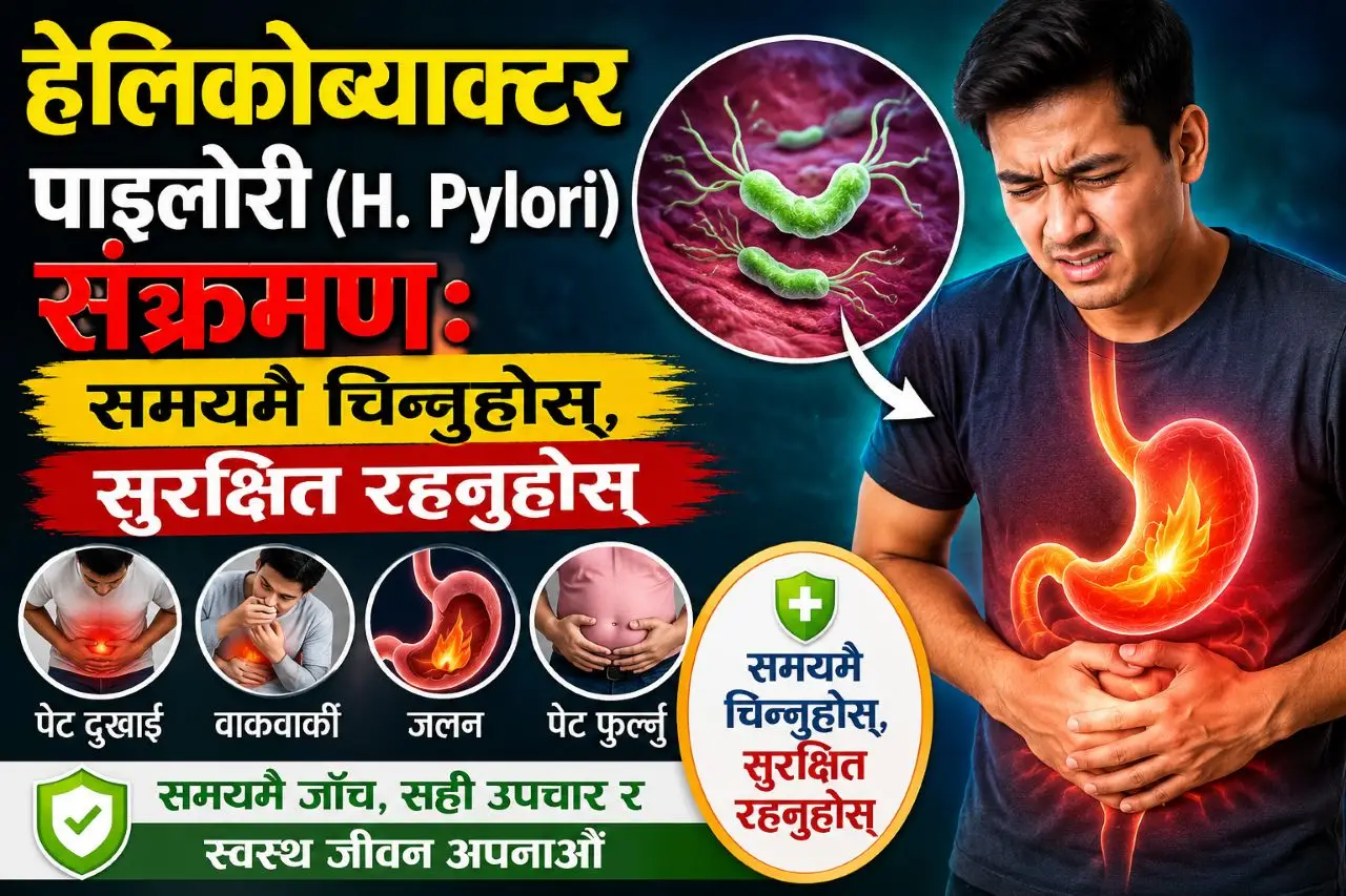 हेलिकोब्याक्टर पाइलोरी( H. Pylori) संक्रमण: समयमै चिन्नुहोस्, सुरक्षित रहनुहोस् !