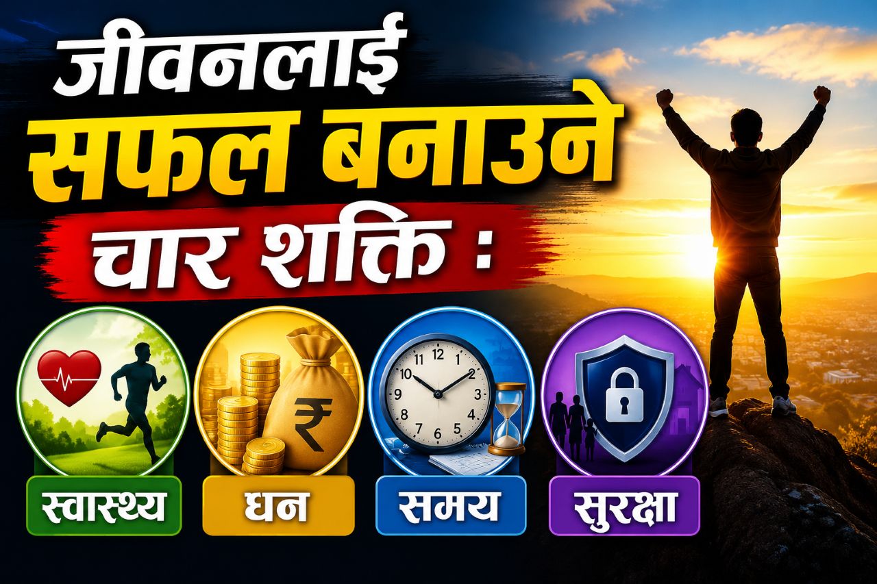 जीवनलाई सफल बनाउने चार शक्ति : स्वास्थ्य, धन, समय र सुरक्षा