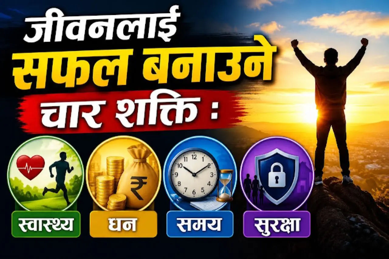 जीवनलाई सफल बनाउने चार शक्ति : स्वास्थ्य, धन, समय र सुरक्षा