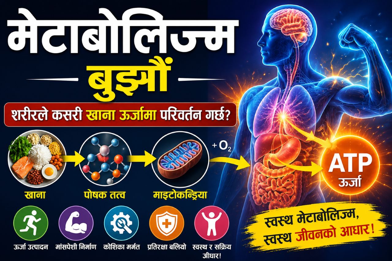 मेटाबोलिज्म बुझौँ: शरीरले कसरी खाना ऊर्जामा परिवर्तन गर्छ?