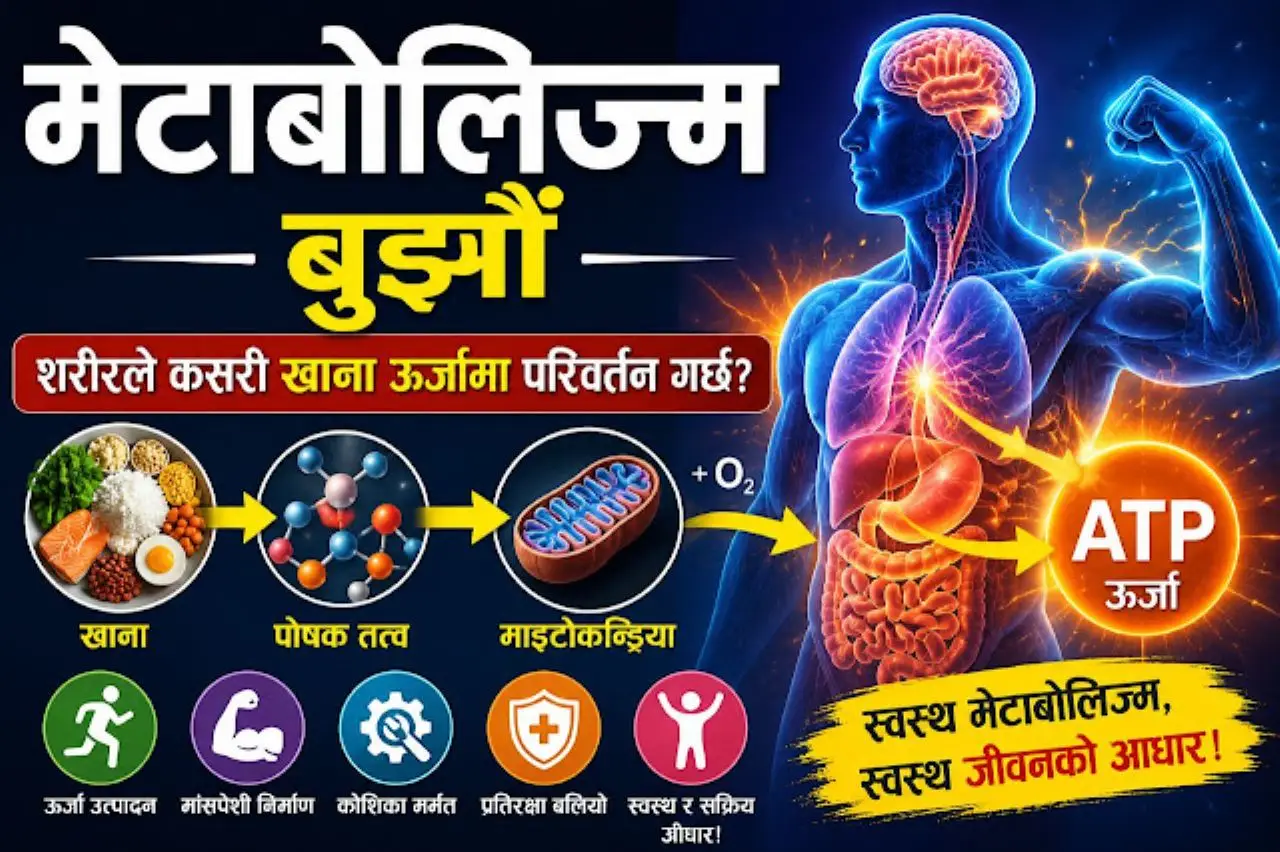 मेटाबोलिज्म बुझौँ: शरीरले कसरी खाना ऊर्जामा परिवर्तन गर्छ?