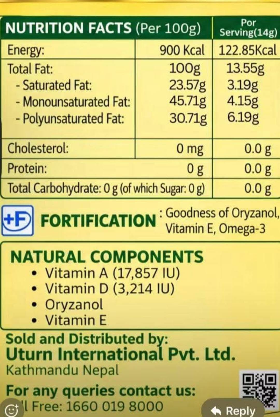 Uturn Special Rice Bran Oil - Image 4